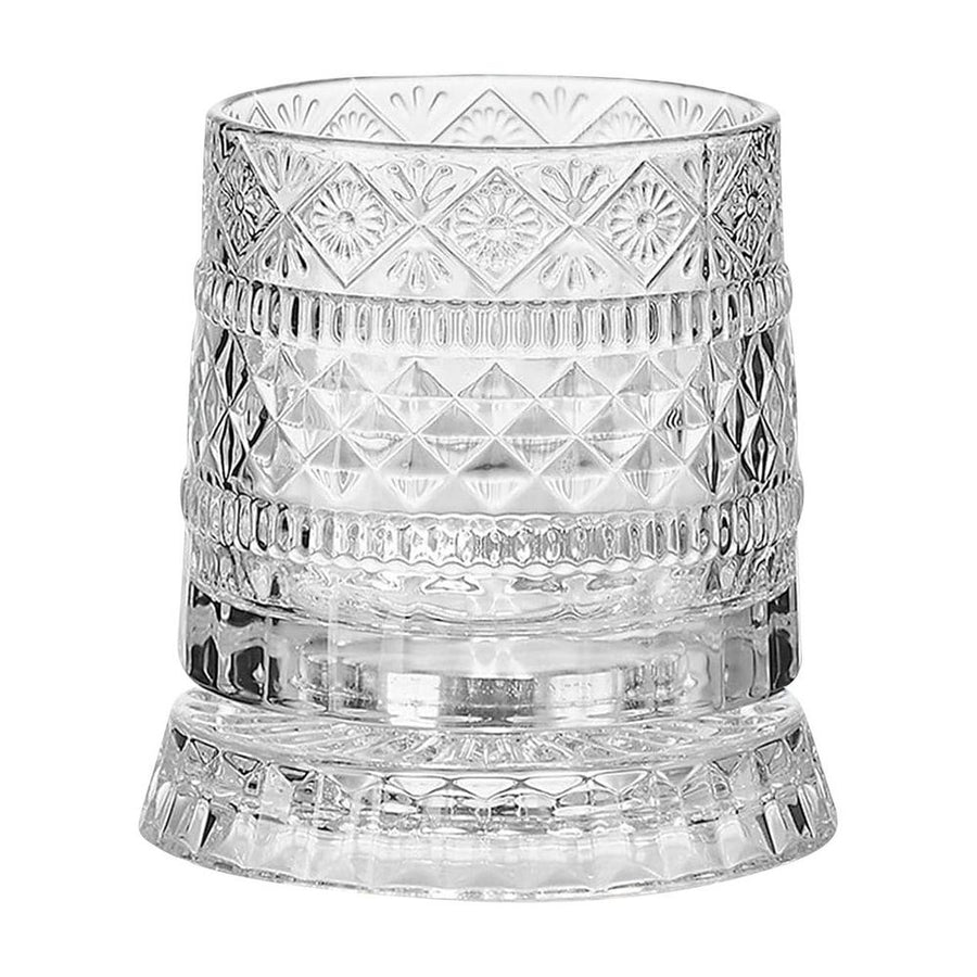 360 Degree Rotating Whiskey Glass, 3.3x3.7in Spinning Crystal Wine Glass with Stress Relief Function, For Birthdays, Holidays, Father's Day, Special Tasting Events