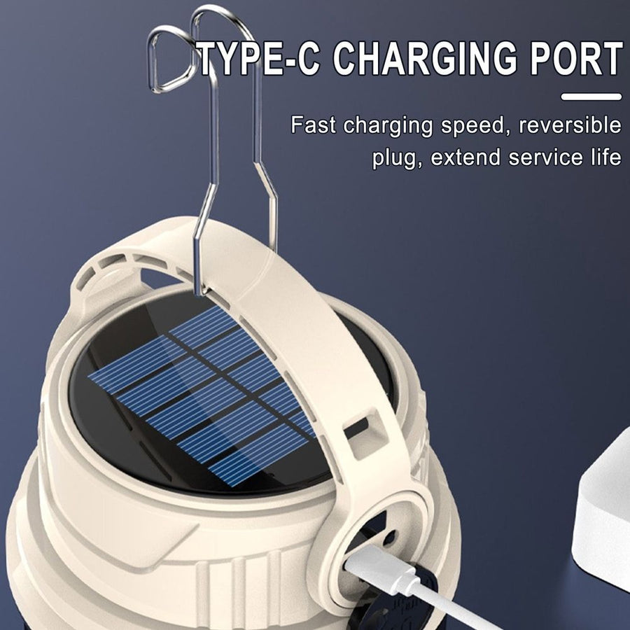 Solar Outdoor Camping Light, Soft Lighting LED Camping Lantern, Portable Light LED Bulb Ultra-Bright Ultra- Rechargeable Emergency Lighting