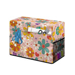 Embroidered Floral Sewing Machine Cover with Storage Pockets, Quilted Dust Proof Protective Case for Most Standard Sewing Machine Foldable Sewing Machine Cover