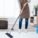 Blue Reusable Microfiber Mop for Home with Self-Wringing and Dual-Use Functionality