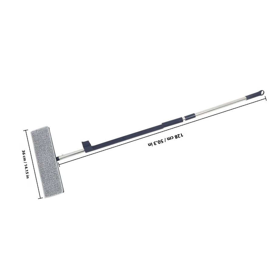 Blue Reusable Microfiber Mop for Home with Self-Wringing and Dual-Use Functionality