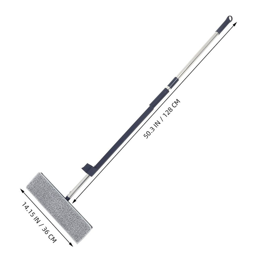 Blue Reusable Microfiber Mop for Home with Self-Wringing and Dual-Use Functionality
