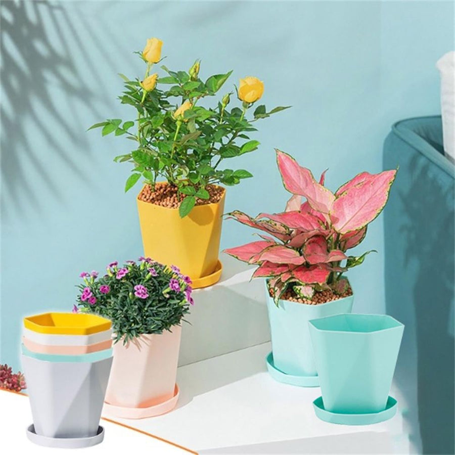 7" Plastic Plant Pots, Resin Thickened Seedlings Nursery Pots, Flower Plant Container Seed Starting Pots for All House Plants, Herbs and Seedling Nursery
