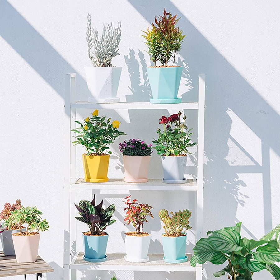 7" Plastic Plant Pots, Resin Thickened Seedlings Nursery Pots, Flower Plant Container Seed Starting Pots for All House Plants, Herbs and Seedling Nursery