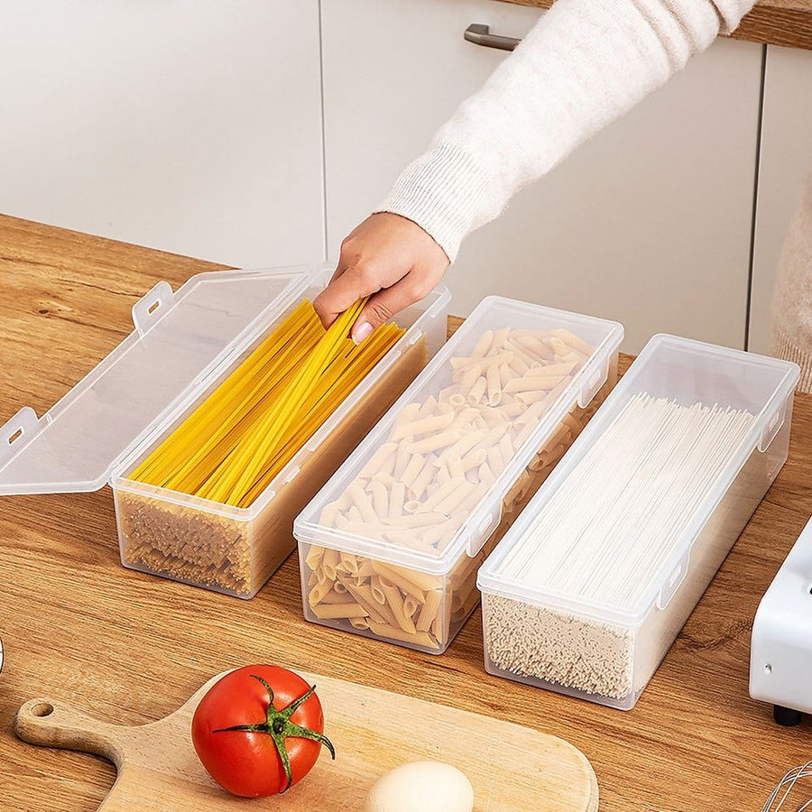 Airtight Food Storage Containers, Kitchen Storage, Pasta, Spaghetti, Noodles, Cereal, Plastic Storage Boxes with Lids