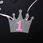 Pink Monthly Paper Banner for 1st Birthday Photo Milestones