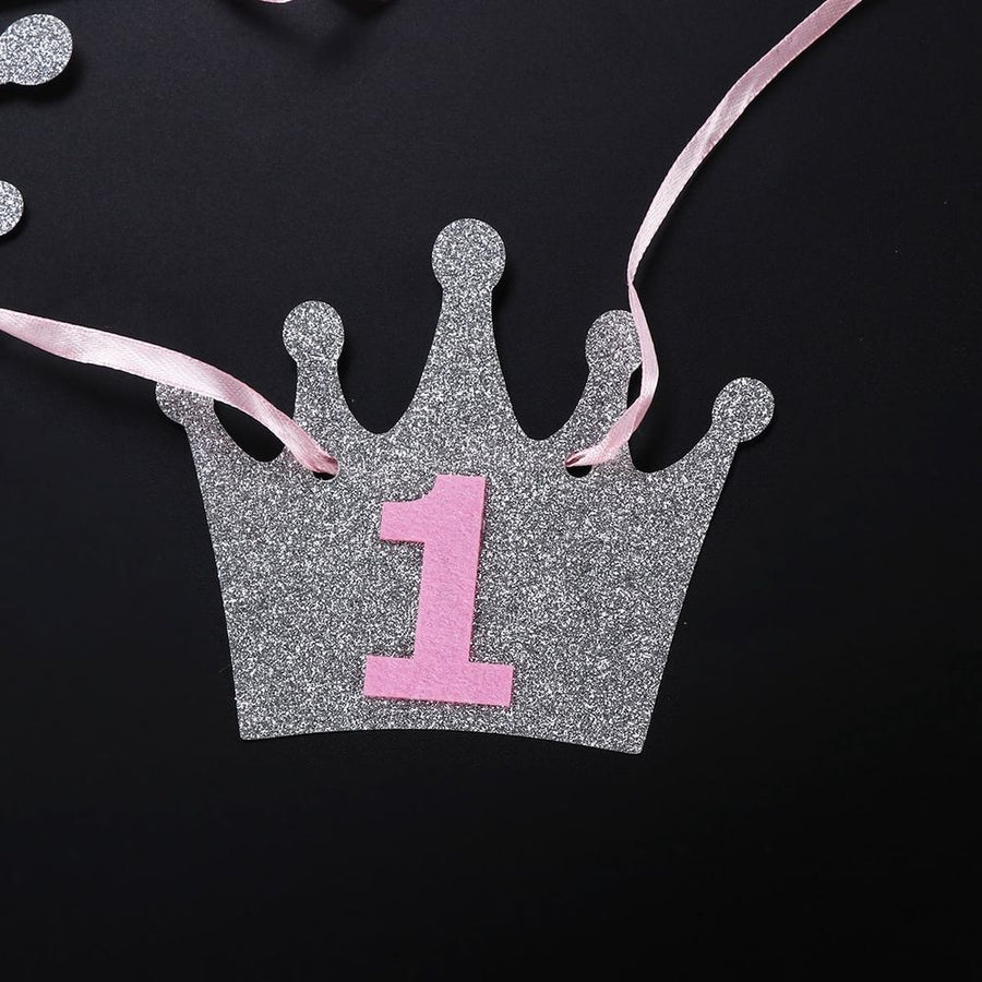 Pink Monthly Paper Banner for 1st Birthday Photo Milestones