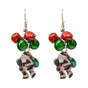 Christmas Ornaments Gifts Drop Dangle Ear Stud Earrings Santa Bell Earrings for