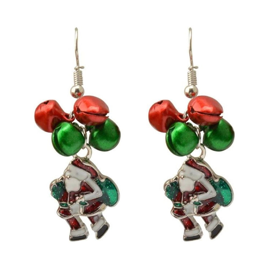 Christmas Ornaments Gifts Drop Dangle Ear Stud Earrings Santa Bell Earrings for