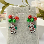 Christmas Ornaments Gifts Drop Dangle Ear Stud Earrings Santa Bell Earrings for