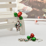 Christmas Ornaments Gifts Drop Dangle Ear Stud Earrings Santa Bell Earrings for