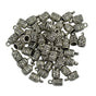 50Pieces Plated Engraved Flower Column Pendant / Spacer Bead Caps for DIY