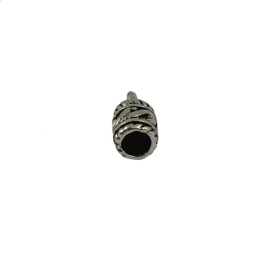 50Pieces Plated Engraved Flower Column Pendant / Spacer Bead Caps for DIY