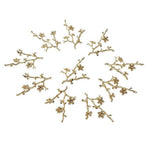10 Pieces Flatback Button Branch Flower Shape Embellishment