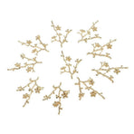 10 Pieces Flatback Button Branch Flower Shape Embellishment