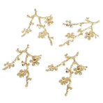 10 Pieces Flatback Button Branch Flower Shape Embellishment