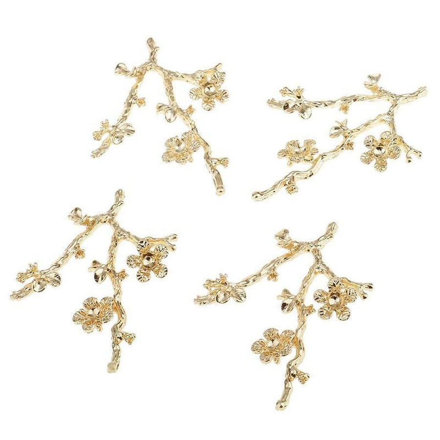 10 Pieces Flatback Button Branch Flower Shape Embellishment