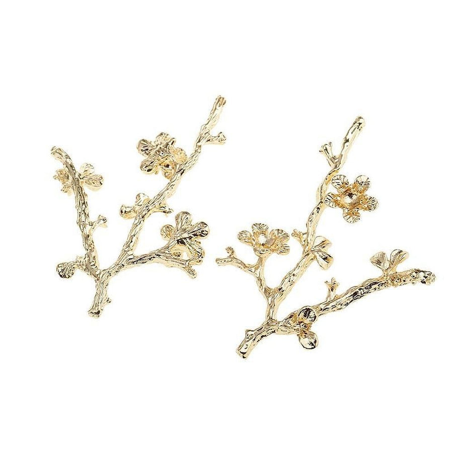 10 Pieces Flatback Button Branch Flower Shape Embellishment