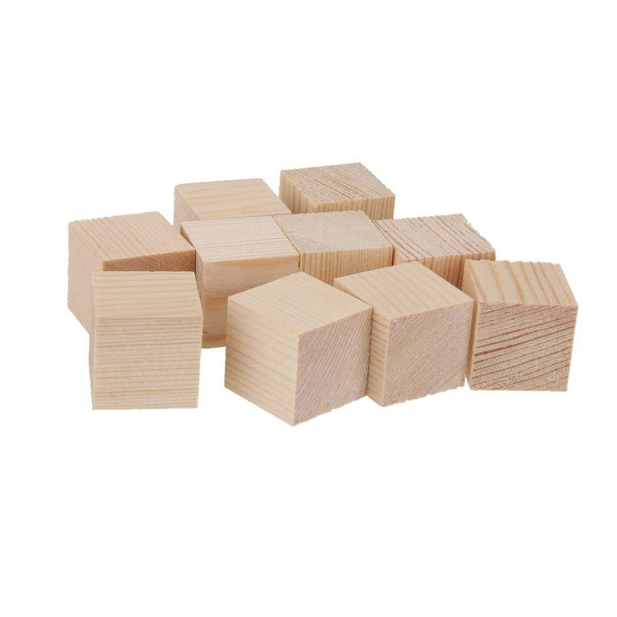 12x 50mm Wood  Blocks Unfinished  Embellishments for booking