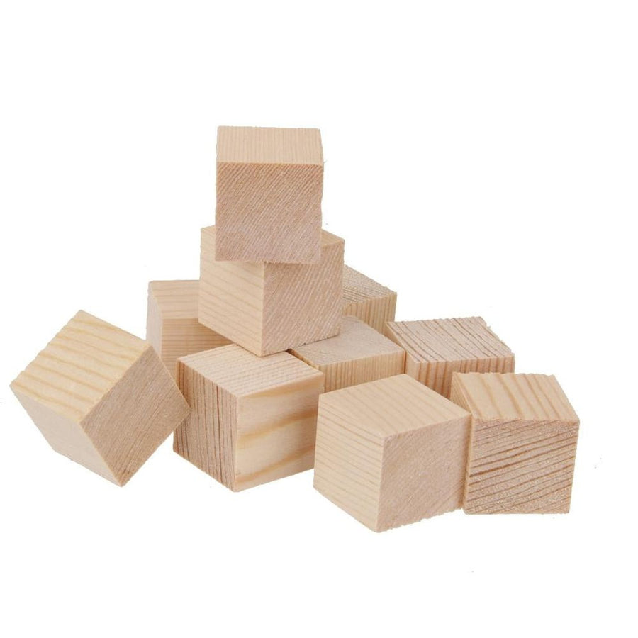 12x 50mm Wood  Blocks Unfinished  Embellishments for booking