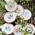 Wooden Embroidery Hoop with Screw for Tapestry Cross-stitch 18cm
