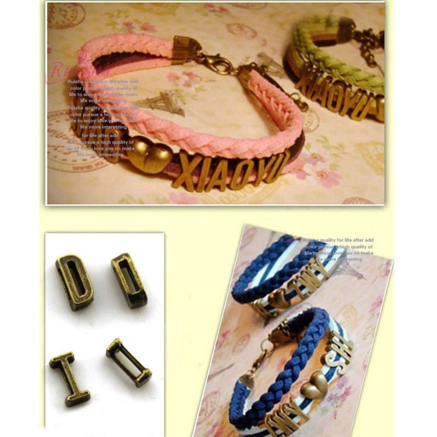 52 A-z Shape Handmade Pendants Charms DIY Necklace Pendants for