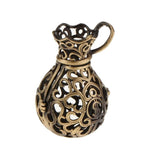 Hollow Pendant Heart Flower Vase Shaped Bead Cages Openable Pendant for Necklace