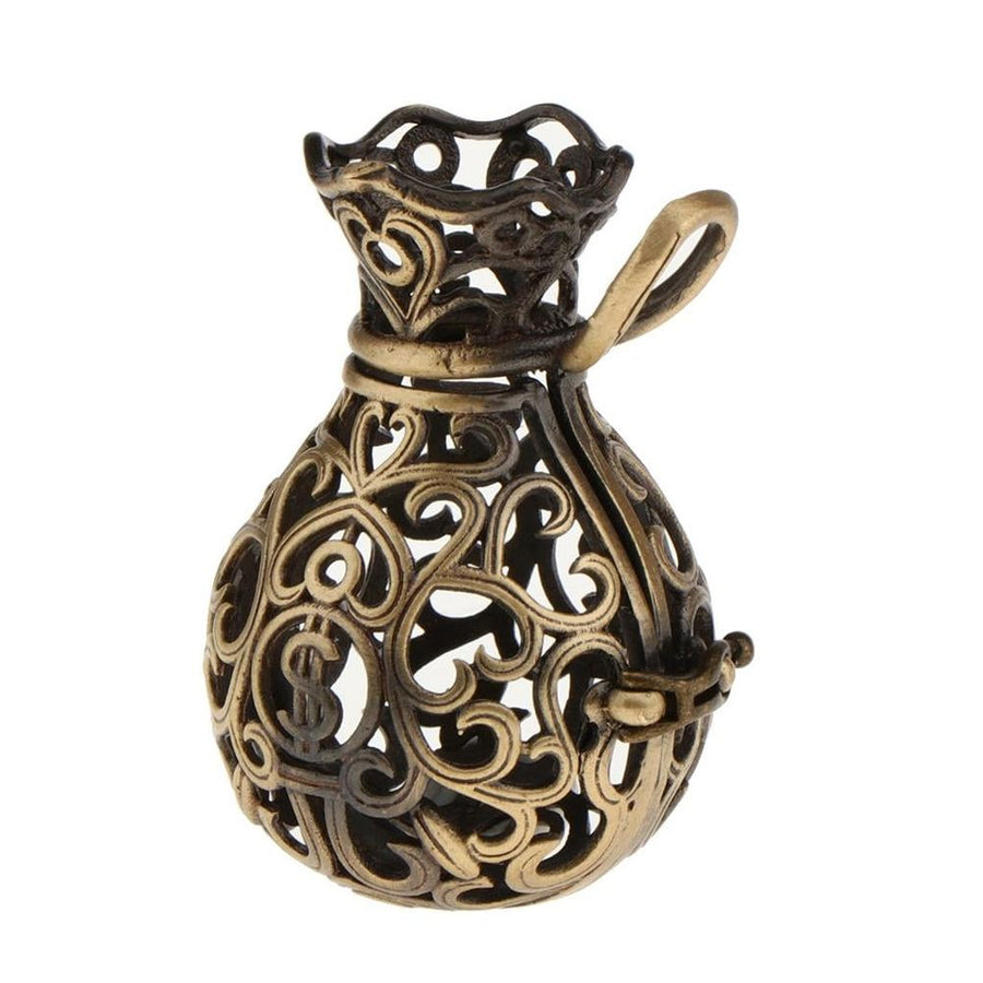 Hollow Pendant Heart Flower Vase Shaped Bead Cages Openable Pendant for Necklace