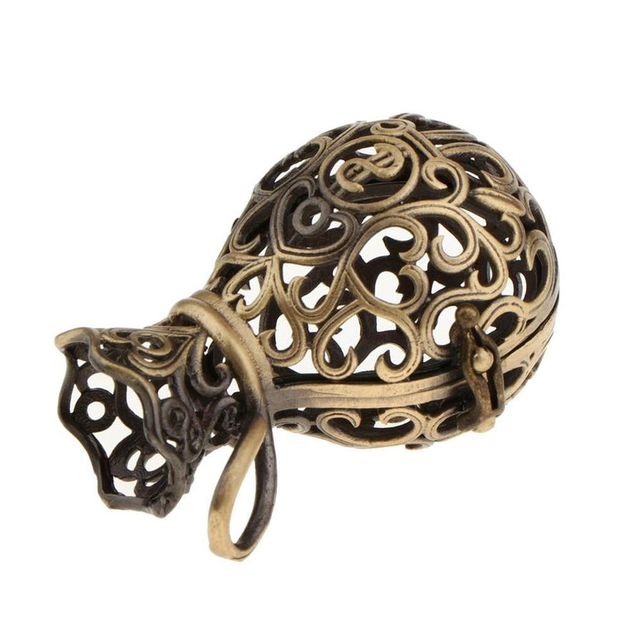 Hollow Pendant Heart Flower Vase Shaped Bead Cages Openable Pendant for Necklace