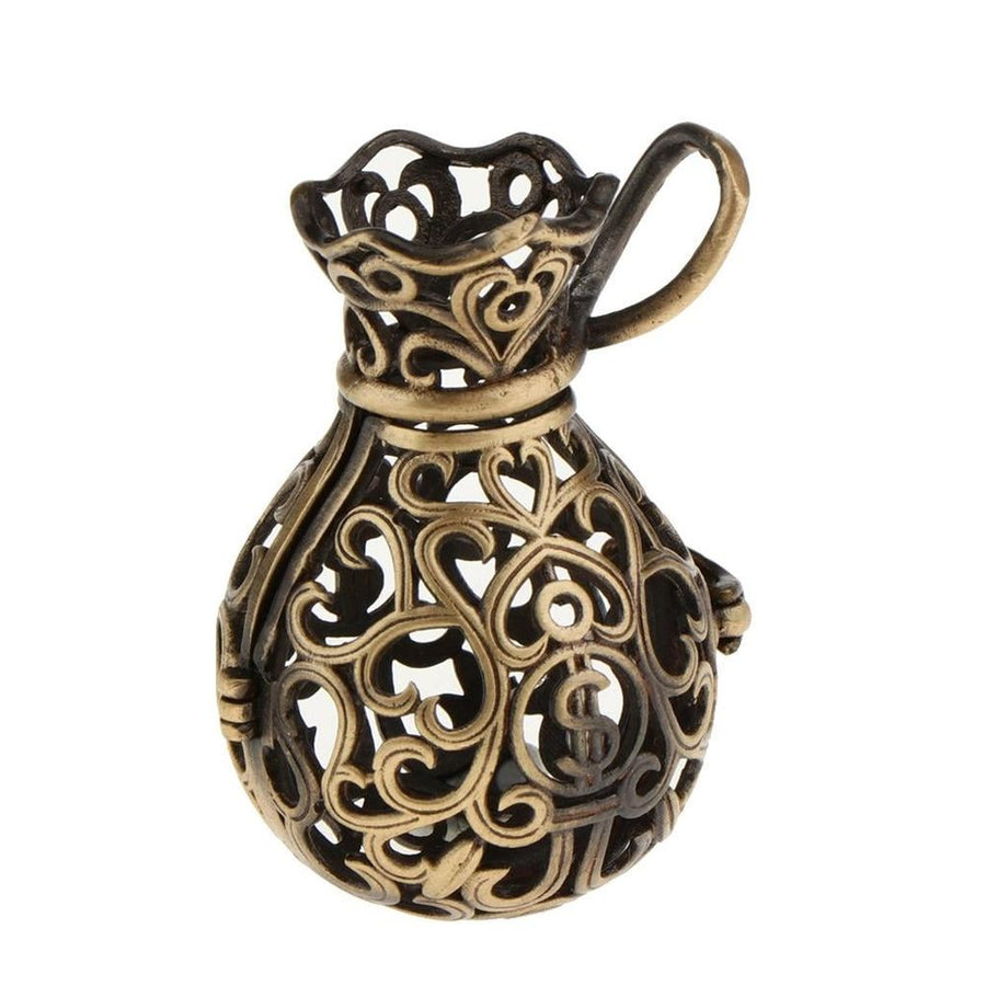 Hollow Pendant Heart Flower Vase Shaped Bead Cages Openable Pendant for Necklace