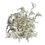 50pcs Alloy Animal Dolphin Pendants Charms Antique Spacer Beads
