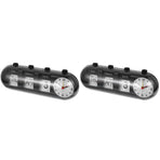 Black Perpetual Desk Calendar with Month and Date Display, Reusable Home Office Organizer