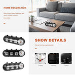 Black Perpetual Desk Calendar with Month and Date Display, Reusable Home Office Organizer