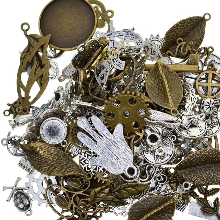 100g Antique Charms Pendant Loose Spacer Beads for DIY Jewelry Making