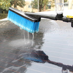 Car Wash Brush with Hose Adapter, Long Handle Truck Cleaning Tool, Water Spray Nozzle for Vehicle Washing and Waxing