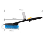 Car Wash Brush with Hose Adapter, Long Handle Truck Cleaning Tool, Water Spray Nozzle for Vehicle Washing and Waxing