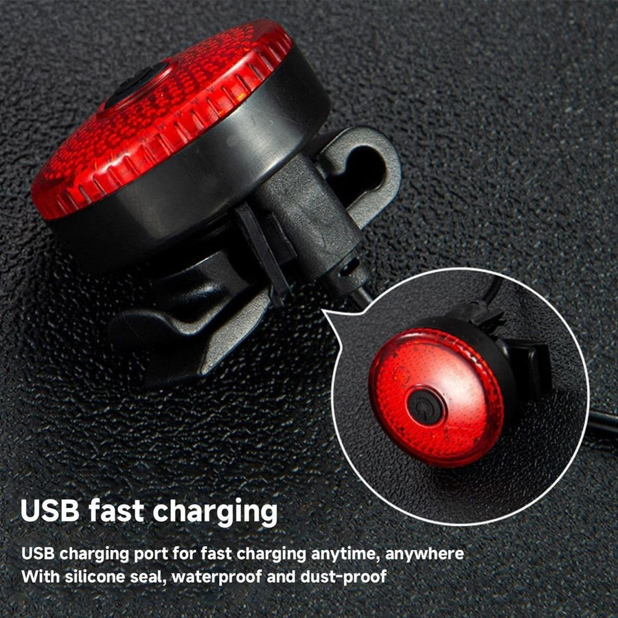USB Rechargeable Bike Light Set,Three Modes LED Lamp,High Bright Front Rear Light for Cycling Night Safety Use