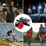USB Rechargeable Bike Light Set,Three Modes LED Lamp,High Bright Front Rear Light for Cycling Night Safety Use