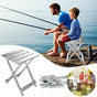 Aluminum Foldable Stool, Lightweight Outdoor Stool, Heavy Duty Portable Seat for Camping, Picnic, RV, and Patio Use