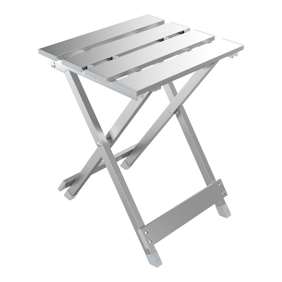 Aluminum Foldable Stool, Lightweight Outdoor Stool, Heavy Duty Portable Seat for Camping, Picnic, RV, and Patio Use