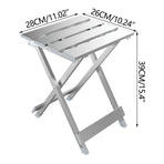 Aluminum Foldable Stool, Lightweight Outdoor Stool, Heavy Duty Portable Seat for Camping, Picnic, RV, and Patio Use