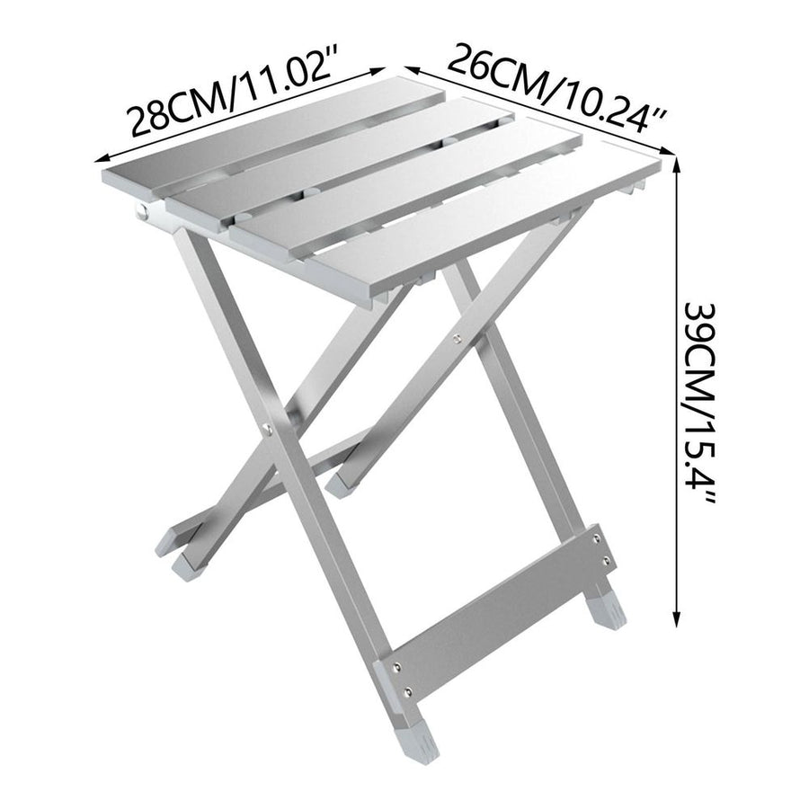 Aluminum Foldable Stool, Lightweight Outdoor Stool, Heavy Duty Portable Seat for Camping, Picnic, RV, and Patio Use
