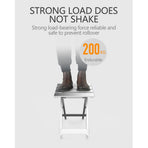 Aluminum Foldable Stool, Lightweight Outdoor Stool, Heavy Duty Portable Seat for Camping, Picnic, RV, and Patio Use