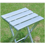 Aluminum Foldable Stool, Lightweight Outdoor Stool, Heavy Duty Portable Seat for Camping, Picnic, RV, and Patio Use