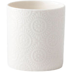 Ceramic Storage Jar, Kitchen Canister, Embossed Ceramic Airtight Container with Lid for Spices, Utensils, Countertop Decor