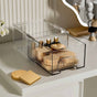 Acrylic Drawer Organizer, Pull Out Storage Box, Clear Transparent Acrylic Storage Case for Cosmetics, Stationery, Desk Drawer Organization