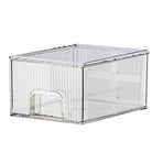 Acrylic Drawer Organizer, Pull Out Storage Box, Clear Transparent Acrylic Storage Case for Cosmetics, Stationery, Desk Drawer Organization