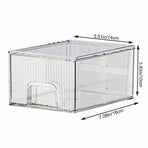 Acrylic Drawer Organizer, Pull Out Storage Box, Clear Transparent Acrylic Storage Case for Cosmetics, Stationery, Desk Drawer Organization