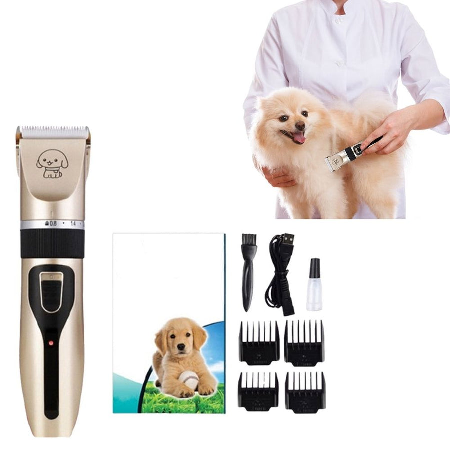 Pet Hair Clipper Quiet Rechargeable Dog Grooming Kit For Cats & Dogs With Adjustable