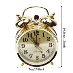 Alarm Clock Metal Vintage Alarm Clock Extra Loud Manual Wind Up Analog Retro Backlight